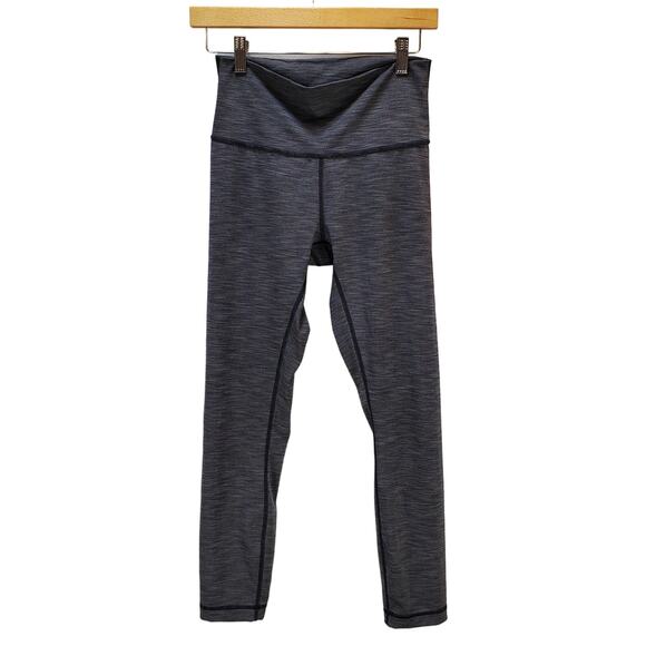 Lululemon Pants - Lululemon Legging Pants Womens 6 Yoga Crop Wunder Under Gray Stretch Athleisure